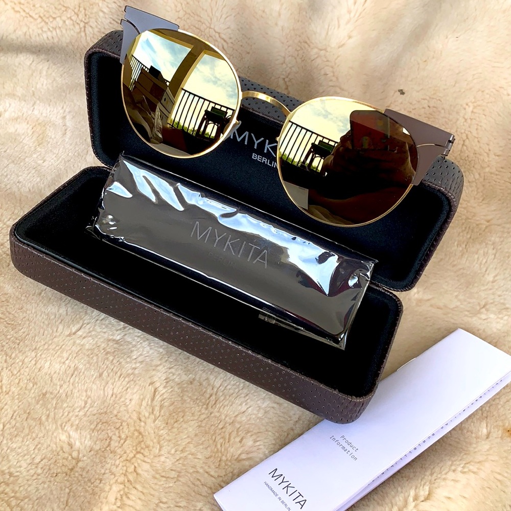 MYKITA Gold Rimmed Sunglasses